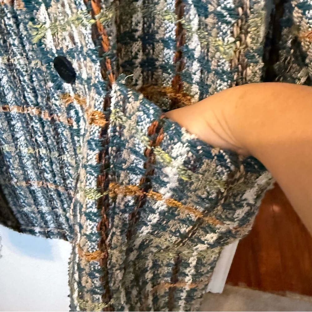 Davi & Dani- Large Multi-Coloured Tweed Cardigan Sweater Blazer Jacket.. - Picture 5 of 16